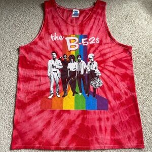 The B-52's retro 70s tie-dye sleeveless tank top Large retro 80s 90s